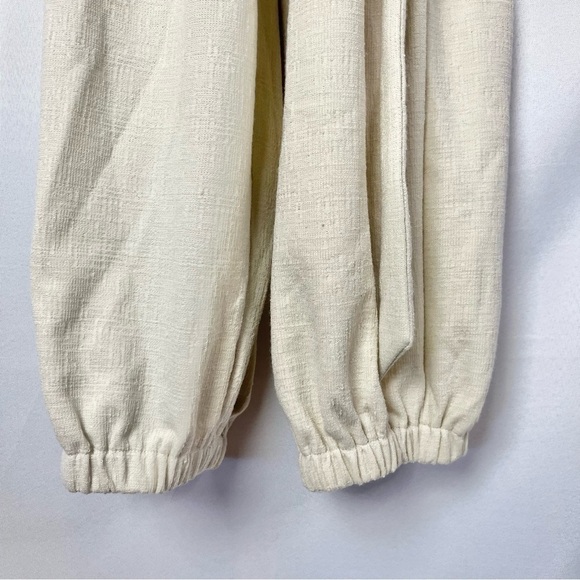 ASOS Design Oatmeal Beige Button Through Cuffed Jumpsuit 12 - Picture 5 of 5